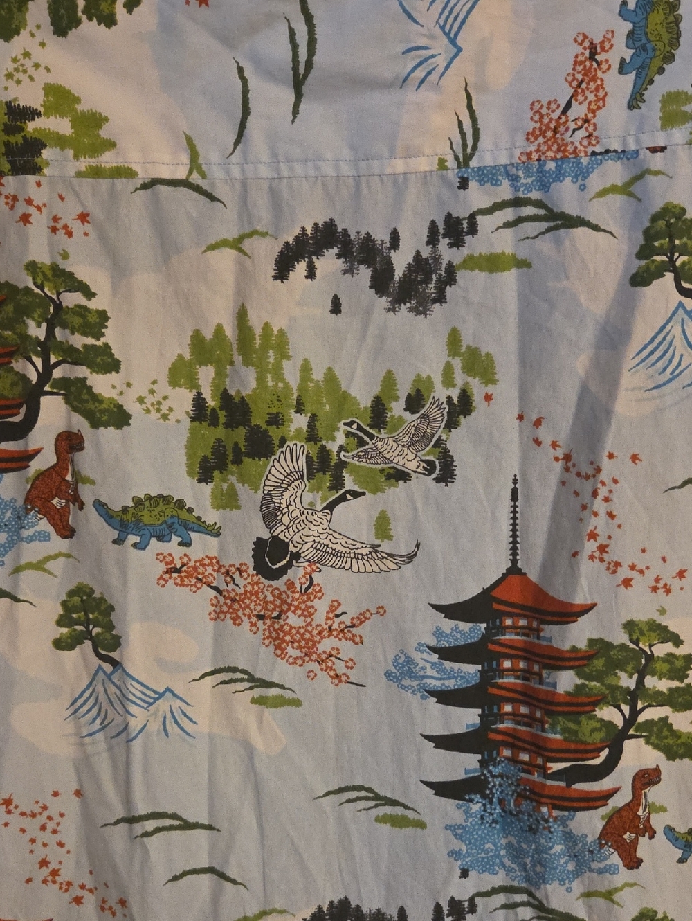 Serenity Firefly Hoban Wash Washburne Hawaiian Dinosaur Leaf Shirt Men’s 2XL - Picture 5 of 6
